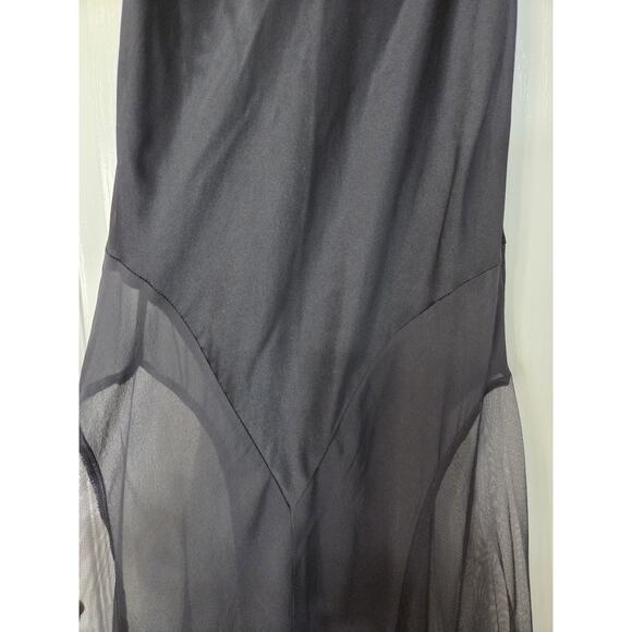 Victoria's Secret 100% Silk Black Sheer Sexy Lingerie Maxi Slip, Women's Small - Picture 5 of 12